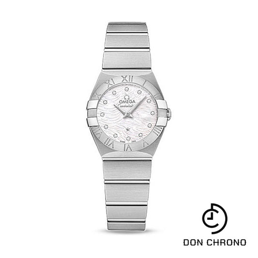 Omega Constellation Quartz Watch - 24 mm Steel Case - Mother-Of-Pearl Diamond Dial - 123.10.24.60.55.004