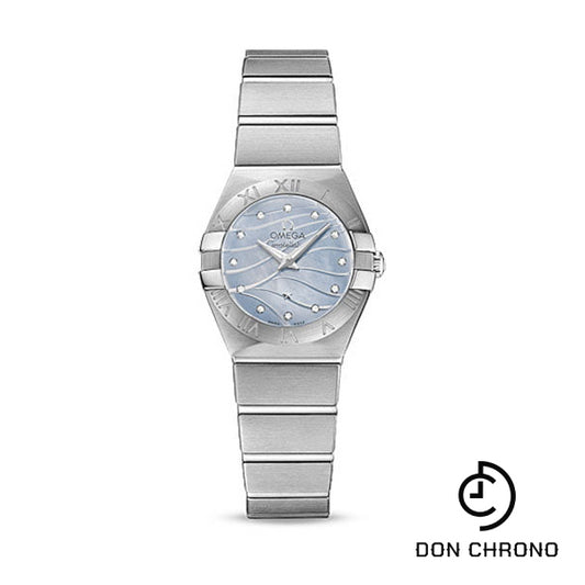 Omega Constellation Quartz Watch - 24 mm Steel Case - Blue Mother-Of-Pearl Diamond Dial - 123.10.24.60.57.001