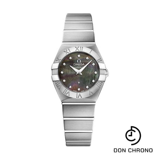 Omega Constellation Quartz Tahiti Watch - 24 mm Steel Case - Tahiti Mother-Of-Pearl Diamond Dial - 123.10.24.60.57.003