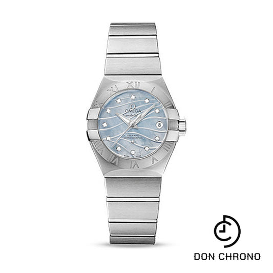 Omega Constellation Co-Axial Watch - 27 mm Steel Case - Blue Mother-Of-Pearl Dial - 123.10.27.20.57.001