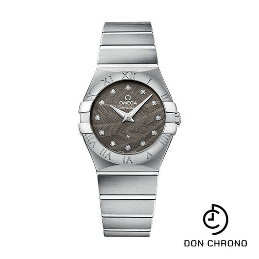 Omega Constellation Quartz Watch - 27 mm Steel Case - Grey Dial - 123.10.27.60.56.001