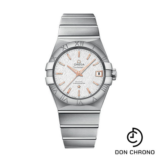 Omega Constellation Co-Axial Watch - 38 mm Steel Case - White -Silvery Dial - 123.10.38.21.02.002