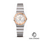 Omega Ladies Constellation Quartz Watch - 24 mm Brushed Steel And Red Gold Case - Silver Dial - 123.20.24.60.02.001