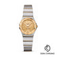 Omega Ladies Constellation Quartz Watch - 24 mm Brushed Steel And Yellow Gold Case - Champagne Dial - 123.20.24.60.08.001