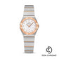 Omega Constellation Quartz Watch - 24 mm Steel Case - 18K Red Gold Bezel - Mother-Of-Pearl Diamond Dial - 123.20.24.60.55.007