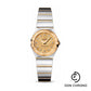 Omega Ladies Constellation Polished Quartz Watch - 24 mm Polished Steel And Yellow Gold Case - Champagne Diamond Dial - Steel And Yellow Gold Bracelet - 123.20.24.60.58.002