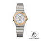 Omega Ladies Constellation Chronometer Watch - 27 mm Brushed Steel And Yellow Gold Case - Mother-Of-Pearl Diamond Dial - 123.20.27.20.55.003