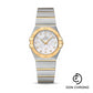 Omega Constellation Quartz Watch - 27 mm Steel Case - Yellow Gold Bezel - Mother-Of-Pearl Diamond Dial - 123.20.27.60.55.008