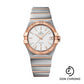 Omega Constellation Co-Axial Watch - 38 mm Steel And Red Gold Case - White -Silvery Dial - 123.20.38.21.02.007