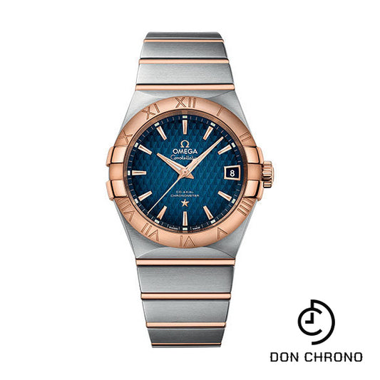 Omega Constellation Omega Co-Axial - 38 mm Steel And Red Gold Case - Blue Dial - 123.20.38.21.03.001