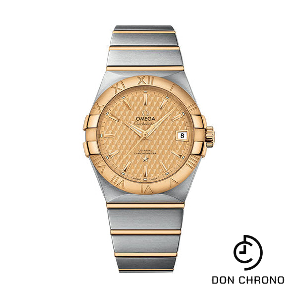 Omega Constellation Co-Axial Watch - 38 mm Steel And Yellow Gold Case - Champagne Dial - 123.20.38.21.08.002