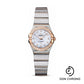 Omega Ladies Constellation Quartz Watch - 24 mm Brushed Steel And Red Gold Case - Diamond Bezel - Mother-Of-Pearl Diamond Dial - 123.25.24.60.55.002