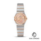 Omega Constellation Quartz Watch - 24 mm Red Gold Case - Diamond-Set Red Gold Bezel - Red Gold Mother-Of-Pearl Diamond Dial - Steel Bracelet - 123.25.24.60.57.002