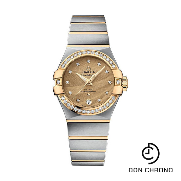 Omega Constellation Co-Axial Watch - 27 mm Steel And Yellow Gold Case - Sandy Champagne Dial - 123.25.27.20.58.002