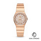 Omega Ladies Constellation Luxury Edition Watch - 24 mm Red Gold Case - Snow-Set Diamond Bezel - Mother-Of-Pearl Diamond Dial - 123.55.24.60.55.013