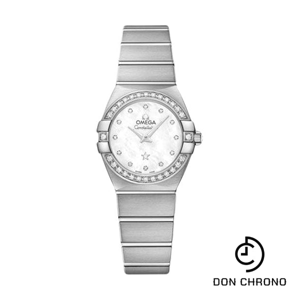 Omega Constellation Quartz Watch - 24 mm White Gold Case - Mother-Of-Pearl Diamond Dial - 123.55.24.60.55.017