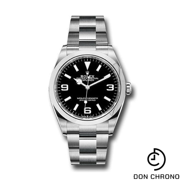 Rolex Stainless Steel Oyster Perpetual Explorer - Black Dial - Oyster Bracelet - 2021 Release - 124270