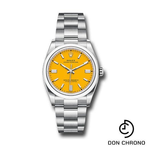 Rolex Oyster Perpetual 36 Watch - Domed Bezel - Yellow Index Dial - Oyster Bracelet - 126000 yio