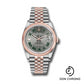 Rolex Everose Rolesor Datejust 36 Watch - Domed Bezel - Slate Roman Dial - Jubilee Bracelet - 126201 slgrj