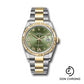 Rolex Steel and Yellow Gold Rolesor Datejust 36 Watch - Fluted Bezel - Olive Green Roman Dial - Oyster Bracelet - 126233 ogdr69o