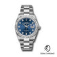 Rolex Steel Datejust 36 Watch - Fluted Bezel - Blue Diamond Dial - Oyster Bracelet - 126234 bldo