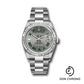 Rolex White Rolesor Datejust 36 Watch - Fluted Bezel - Slate Roman Dial - Oyster Bracelet - 126234 slgro