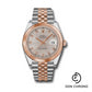 Rolex Steel and Everose Rolesor Datejust 41 Watch - Smooth Bezel - Sundust Diamond Dial - Jubilee Bracelet - 126301 sudj