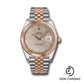 Rolex Steel and Everose Rolesor Datejust 41 Watch - Smooth Bezel - Sundust Index Dial - Jubilee Bracelet - 126301 suij