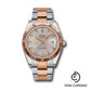 Rolex Steel and Everose Rolesor Datejust 41 Watch - Fluted Bezel - Sundust Diamond Dial - Oyster Bracelet - 126331 sudo