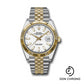 Rolex Steel and Yellow Gold Rolesor Datejust 41 Watch - Fluted Bezel - White Index Dial - Jubilee Bracelet - 126333 wij