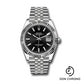 Rolex Steel and White Gold Rolesor Datejust 41 Watch - Fluted Bezel - Black Index Dial - Jubilee Bracelet - 126334 bkij