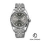 Rolex Steel and White Gold Rolesor Datejust 41 Watch - Fluted Bezel - Dark Rhodium Index Dial - Jubilee Bracelet - 126334 dkrij