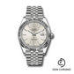 Rolex Steel and White Gold Rolesor Datejust 41 Watch - Fluted Bezel - Silver Index Dial - Jubilee Bracelet - 126334 sij