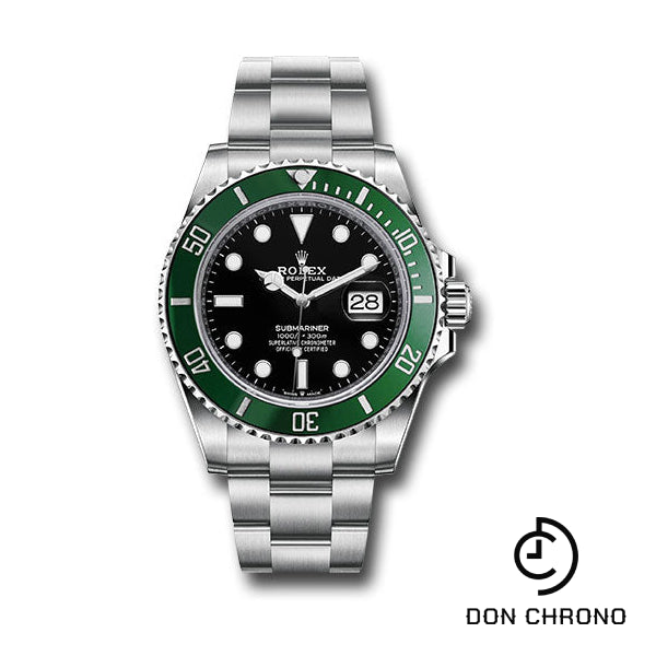 Rolex Steel Submariner Date Watch - The Starbucks - Green Bezel - Black Dial - 126610LV