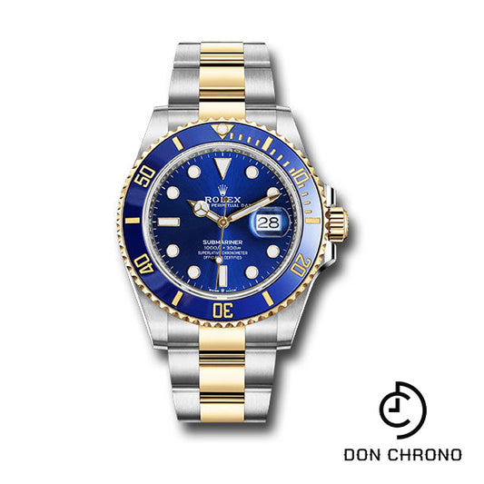 Rolex Steel and Gold Submariner Date Watch - Blue Bezel - Blue Dial - 126613LB