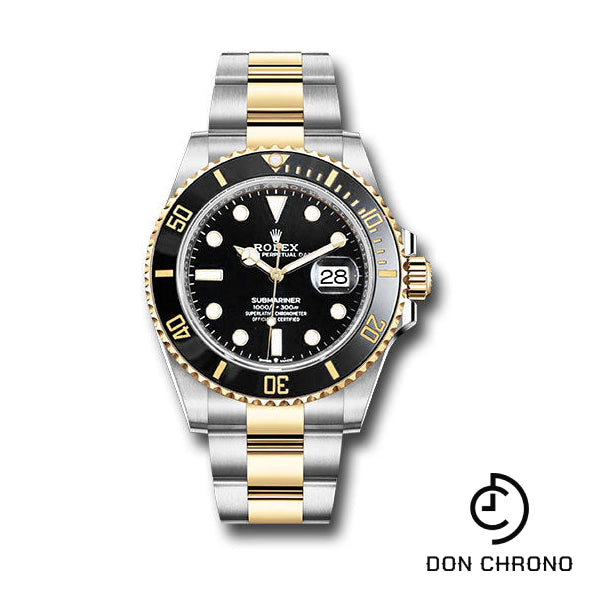 Rolex Steel and Gold Submariner Date Watch - Black Bezel - Black Dial - 126613LN