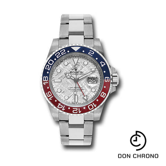 Rolex White Gold GMT-Master II 40 Watch - Blue and Red Pepsi Bezel - Meteorite Dial - Oyster Bracelet - 126719BLRO mt