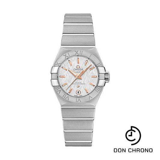 Omega Constellation Co-Axial Master Chronometer Watch - 27 mm Steel Case - White -Silvery Dial - 127.10.27.20.02.001