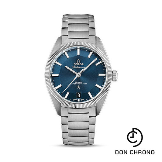Omega Constellation Globemaster Co-Axial Master Chronometer Watch - 39 mm Steel Case - Fluted Bezel - Blue Dial - 130.30.39.21.03.001