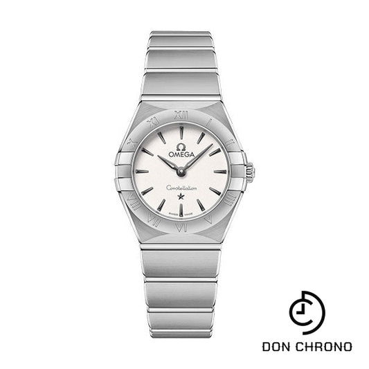 Omega Constellation Manhattan Quartz Watch - 25 mm Steel Case - Crystal White Silvery Dial - 131.10.25.60.02.001