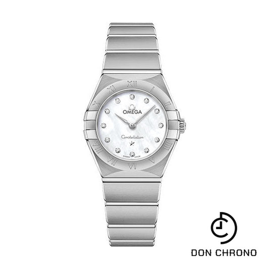 Omega Constellation Manhattan Quartz Watch - 25 mm Steel Case - Mother-Of-Pearl Diamond Dial - 131.10.25.60.55.001