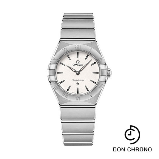Omega Constellation Manhattan Quartz Watch - 28 mm Steel Case - Crystal White Silvery Dial - 131.10.28.60.02.001