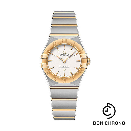 Omega Constellation Manhattan Quartz Watch - 25 mm Steel And Yellow Gold Case - Crystal White Silvery Dial - 131.20.25.60.02.002