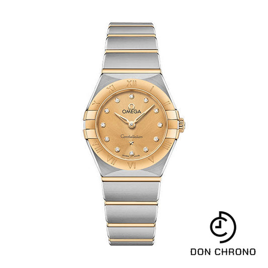 Omega Constellation Manhattan Quartz Watch - 25 mm Steel And Yellow Gold Case - Champagne Diamond Dial - 131.20.25.60.58.001