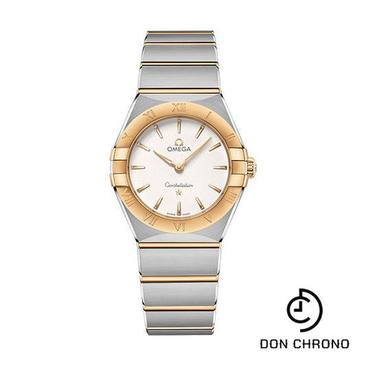 Omega Constellation Manhattan Quartz Watch - 28 mm Steel And Yellow Gold Case - Crystal White Silvery Dial - 131.20.28.60.02.002