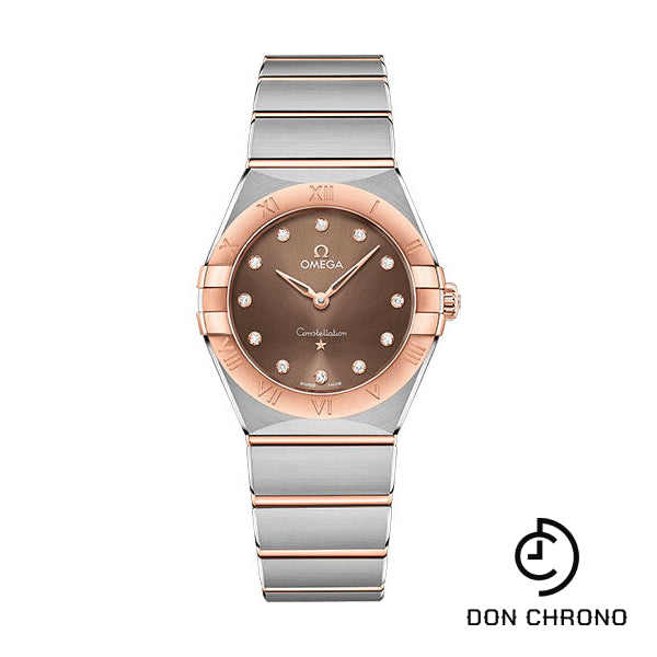 Omega Constellation Manhattan Quartz Watch - 28 mm Steel And Sedna Gold Case - Brown Diamond Dial - 131.20.28.60.63.001