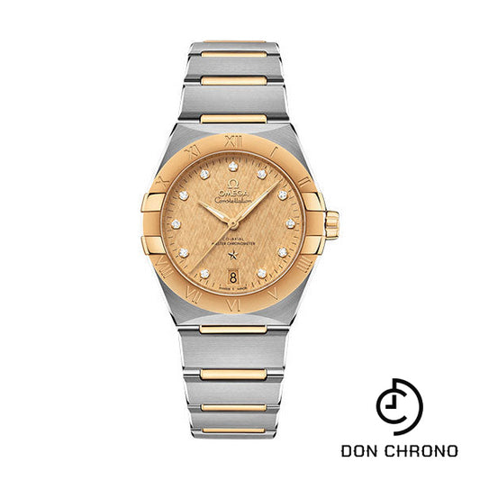 Omega Constellation OMEGA Co-Axial Master Chronometer - 36 mm Steel And Yellow Gold Case - Champagne Diamond Dial - 131.20.36.20.58.001