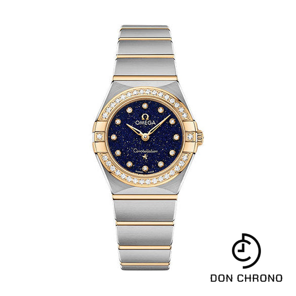 Omega Constellation Quartz - 25 mm Steel And Yellow Gold Case - Diamond Bezel - Blue Glass Diamond Dial - 131.25.25.60.53.001