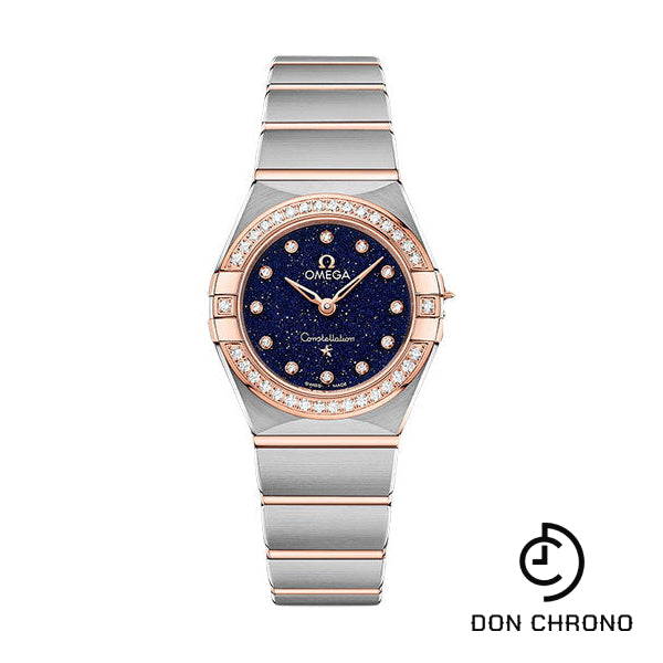 Omega Constellation Quartz - 25 mm Steel And Sedna Gold Case - Diamond Bezel - Blue Glass Diamond Dial - 131.25.25.60.53.002