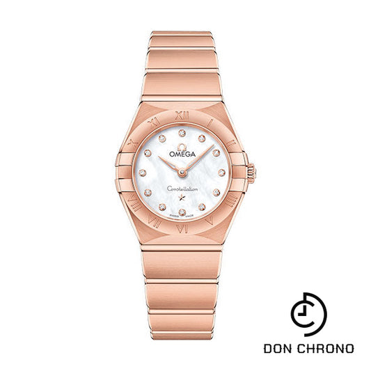 Omega Constellation Manhattan Quartz Watch - 25 mm Sedna Gold Case - Mother-Of-Pearl Diamond Dial - 131.50.25.60.55.001